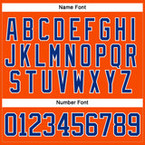 Custom Orange Royal-White Hockey Lace Neck Jersey
