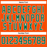 Custom Orange Kelly Green-White Hockey Lace Neck Jersey