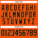 Custom Orange Black-Old Gold Hockey Lace Neck Jersey