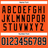 Custom Orange Black-White Hockey Jersey