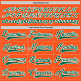 Custom Orange Kelly Green-White Hockey Jersey