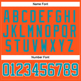 Custom Orange Teal-White Hockey Jersey