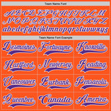 Custom Orange Purple-White Hockey Jersey