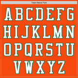 Custom Orange White-Kelly Green Authentic Baseball Jersey