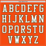Custom Orange White-Green Authentic Baseball Jersey