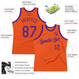 Custom Orange Purple Authentic Throwback Basketball Jersey
