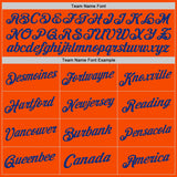 Custom Orange Royal Authentic Throwback Basketball Jersey