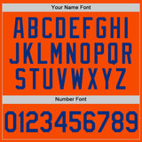 Custom Orange Royal Authentic Throwback Basketball Jersey