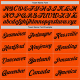 Custom Orange Black Authentic Throwback Basketball Jersey