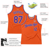 Custom Orange Purple-Gray Authentic Throwback Basketball Jersey