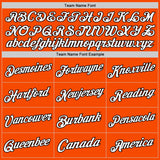 Custom Orange White-Black Authentic Throwback Basketball Jersey