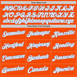 Custom Orange White-Light Blue Authentic Throwback Basketball Jersey