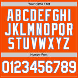 Custom Orange White-Light Blue Authentic Throwback Basketball Jersey