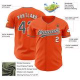 Custom Orange Steel Gray-White Authentic Baseball Jersey