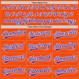 Custom Orange Purple-White Authentic Baseball Jersey