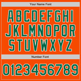 Custom Stitched Orange Kelly Green-White Baseball Pullover Sweatshirt Hoodie