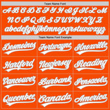 Custom Stitched Orange White-Gray Baseball Pullover Sweatshirt Hoodie