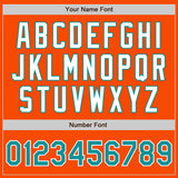 Custom Orange Teal-White Authentic Baseball Jersey