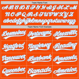 Custom Orange White-Light Blue Authentic Baseball Jersey