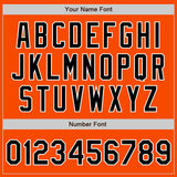 Custom Orange Black-White Authentic Baseball Jersey
