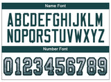 Custom White Midnight Green-Black Drift Fashion Football Jersey