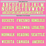 Custom Pink Neon Green-White Mesh Authentic Throwback Football Jersey