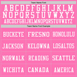 Custom Pink White Mesh Authentic Throwback Football Jersey