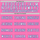 Custom Pink Royal-White Mesh Authentic Throwback Football Jersey