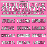 Custom Pink White-Black Mesh Authentic Throwback Football Jersey