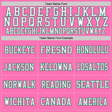 Custom Pink Kelly Green-White Mesh Authentic Throwback Football Jersey