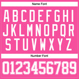 Custom Pink White Hockey Lace Neck Jersey