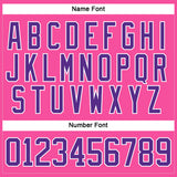 Custom Pink Purple-White Hockey Lace Neck Jersey