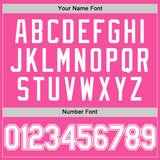 Custom Pink White Authentic Throwback Baseball Jersey