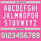 Custom Pink White-Black Authentic Baseball Jersey