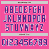 Custom Pink Purple-White Authentic Baseball Jersey