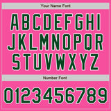 Custom Pink Green-White Authentic Baseball Jersey