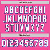 Custom Pink White-Royal Authentic Baseball Jersey