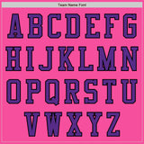 Custom Pink Purple-Black Authentic Baseball Jersey