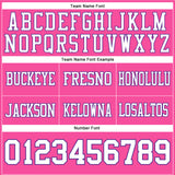 Custom Pink White-Purple Authentic Football Jersey