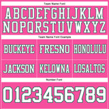 Custom Pink White-Kelly Green Authentic Football Jersey