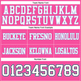 Custom Pink White Black-Light Blue Authentic Football Jersey