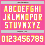 Custom Stitched Pink White-Yellow Baseball Pullover Sweatshirt Hoodie