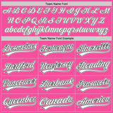 Custom Stitched Pink White-Black Baseball Pullover Sweatshirt Hoodie