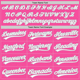 Custom Stitched Pink White-Gray Baseball Pullover Sweatshirt Hoodie