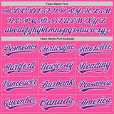 Custom Stitched Pink Purple-White Baseball Pullover Sweatshirt Hoodie