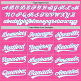 Custom Stitched Pink White-Light Blue Baseball Pullover Sweatshirt Hoodie