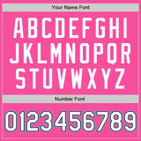 Custom Stitched Pink White Light Blue-Black Baseball Pullover Sweatshirt Hoodie