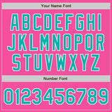 Custom Stitched Pink Aqua-White Baseball Pullover Sweatshirt Hoodie