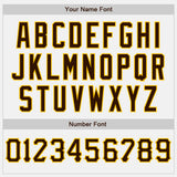 Custom White Brown Pinstripe Brown-Yellow Authentic Baseball Jersey