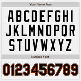 Custom White Orange Pinstripe Black-Orange Authentic Baseball Jersey